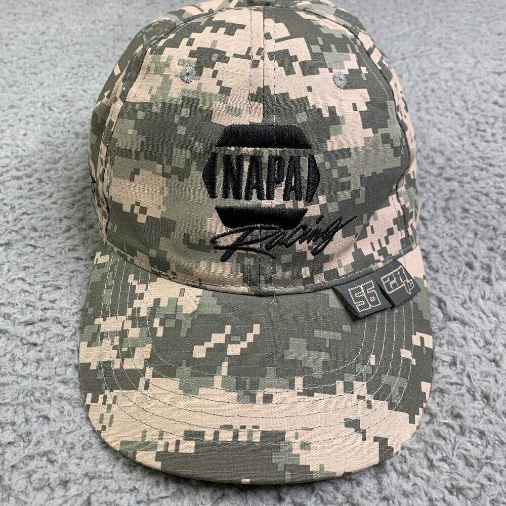Napa Racing Digital Camouflage Hat Cap Strap Back Fallen Heros Fund Mens
